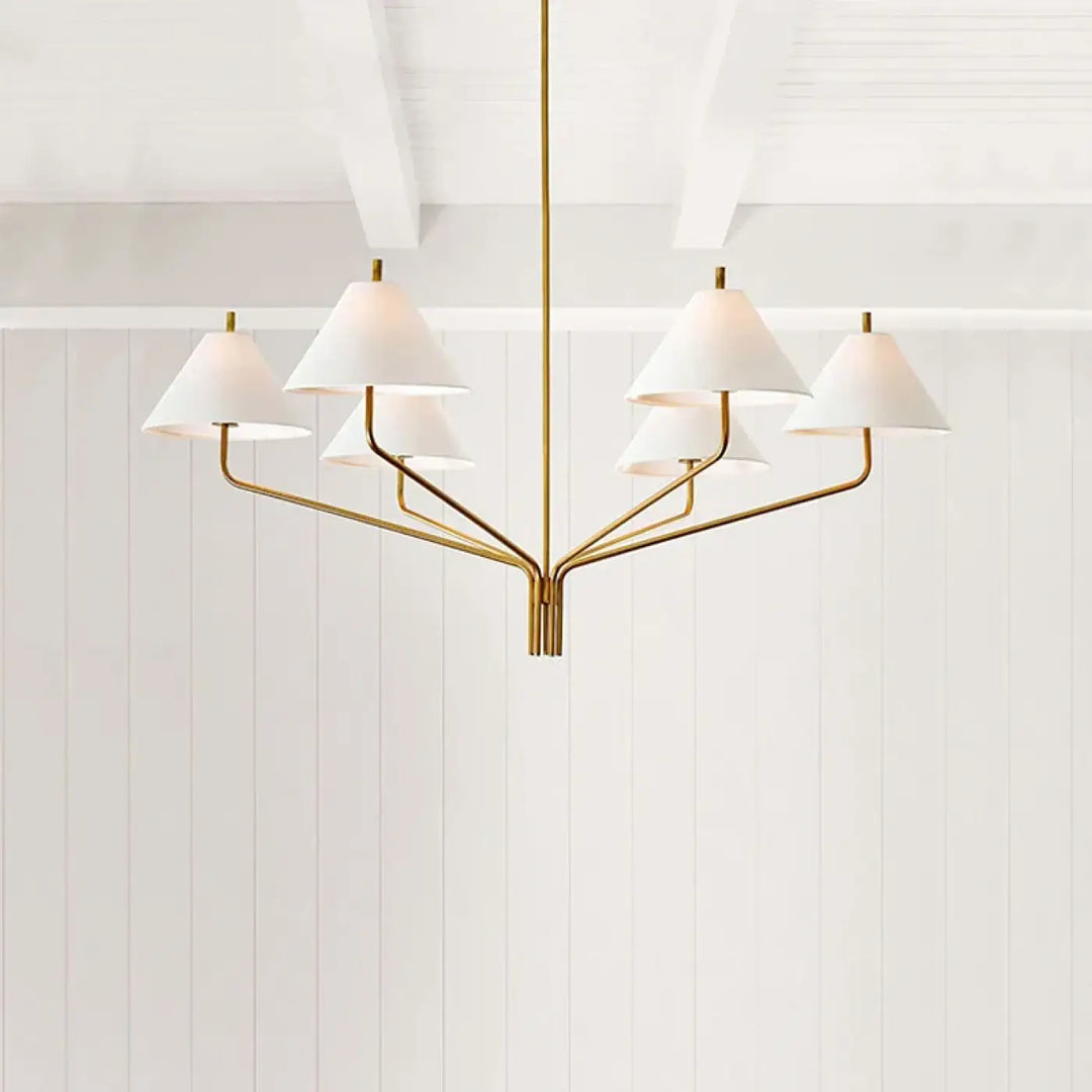Suspension luminaire en métal style contemporain chic