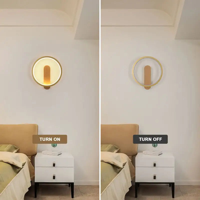 Luminaire suspendu minimaliste rond en bois au style épuré