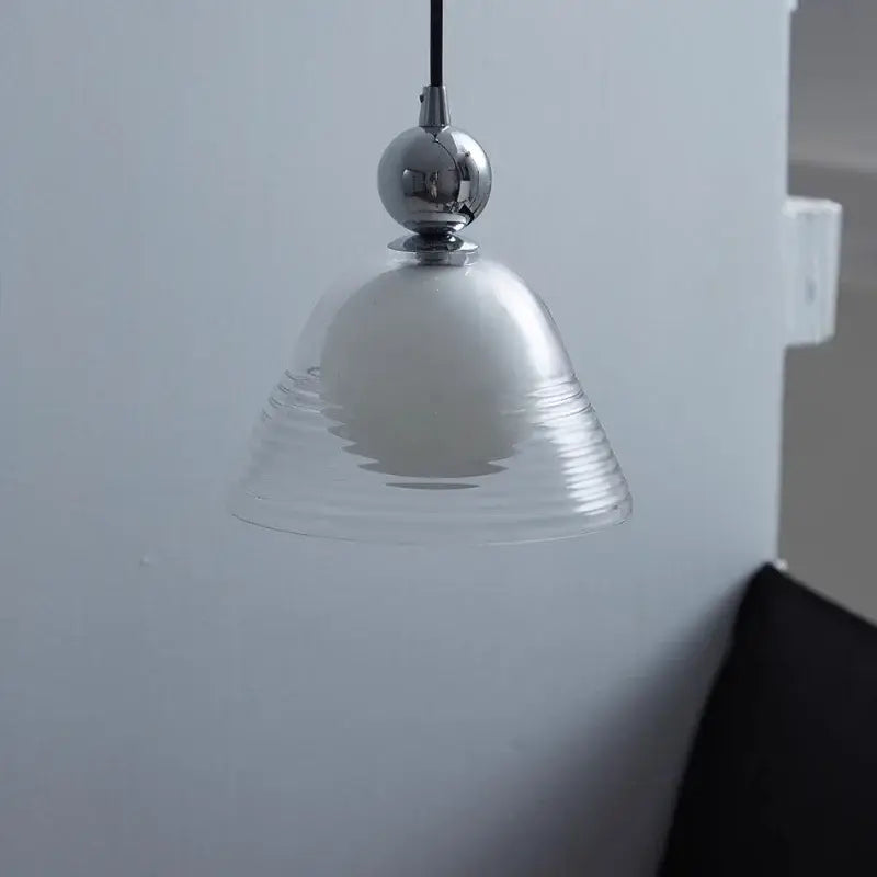 Suspension luminaire minimaliste en verre transparent design épuré