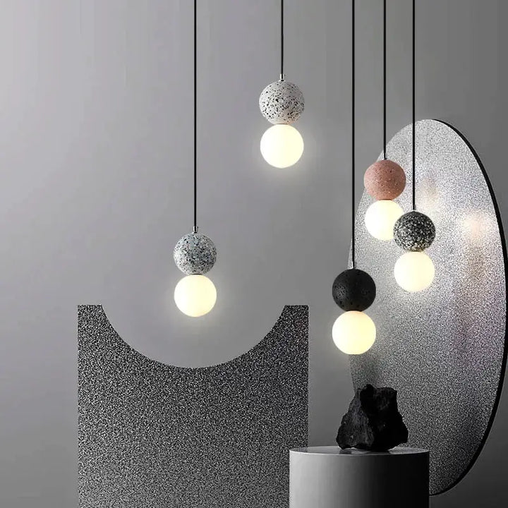Suspension luminaire moderne à sphères décoratives

