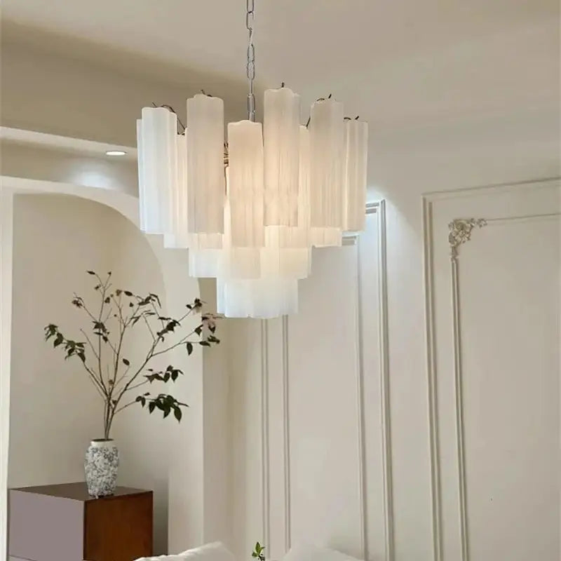 Suspension moderne avec abat‑jour en verre style classique