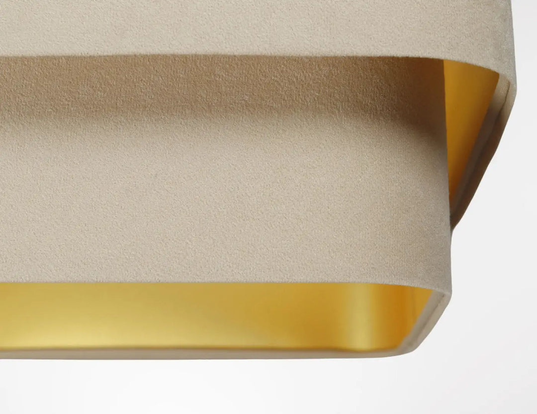 Suspension Luminaire | KWADRO DUO VELOUR (Beige)
