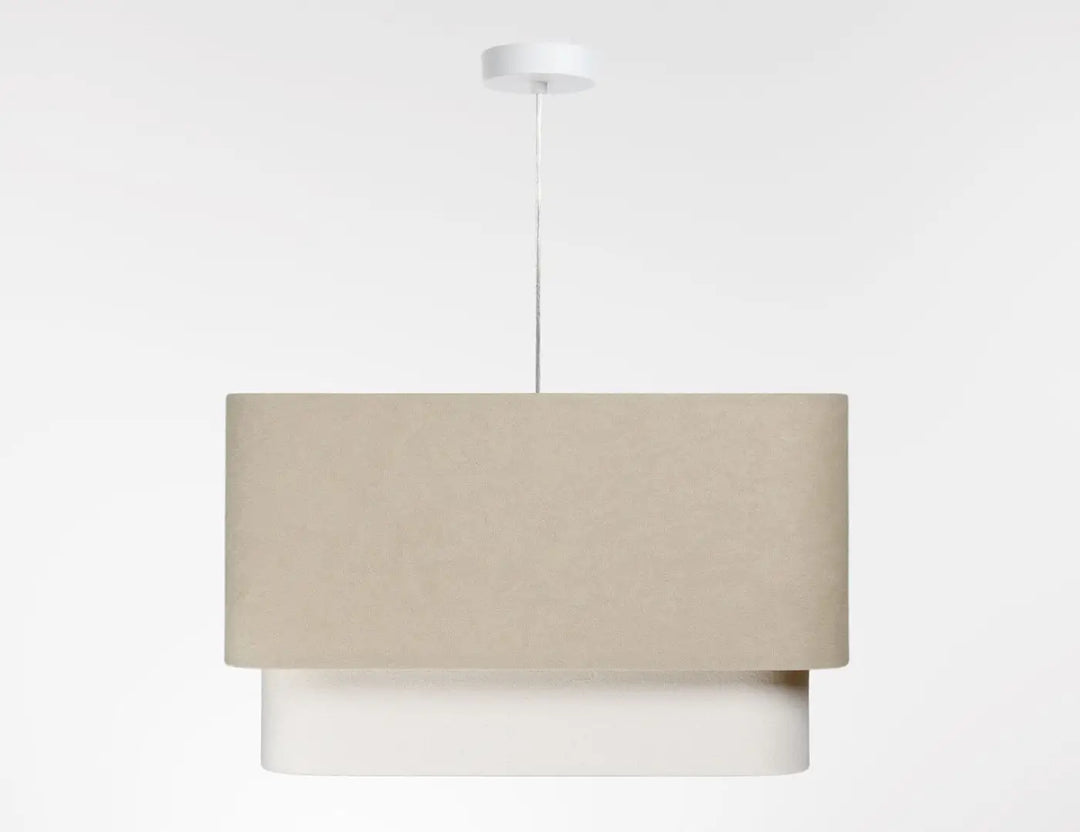 Suspension Luminaire | KWADRO DUO (Beige/Blanc)