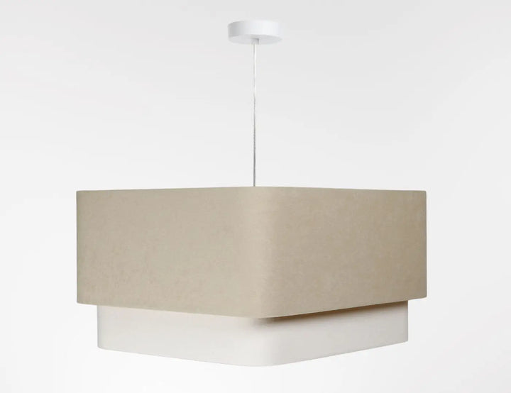 Suspension Luminaire | KWADRO DUO (Beige/Blanc)