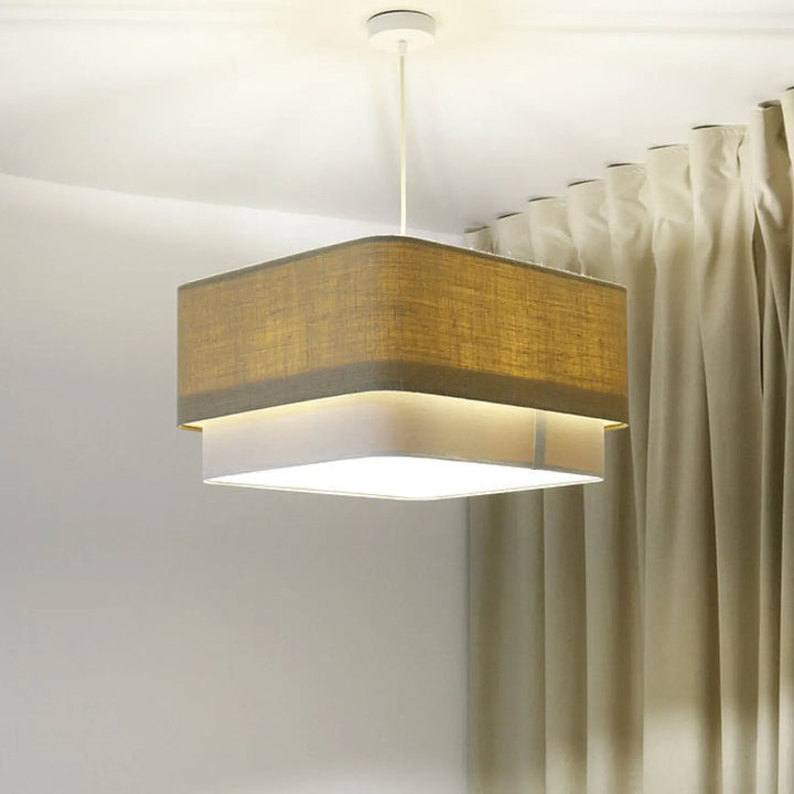 Suspension Luminaire | KWADRO DUO (Beige/Crème)