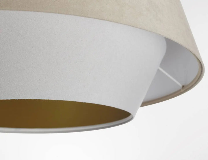 Suspension Luminaire | DOBLO (Beige/Blanc/Doré)
