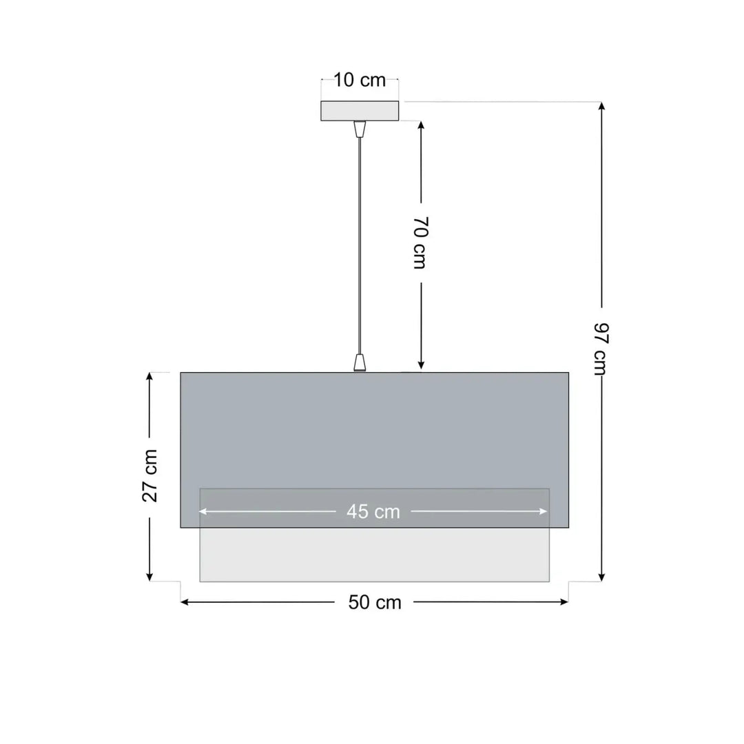 Suspension Luminaire | KWADRO DUO VELOUR (Blanc)