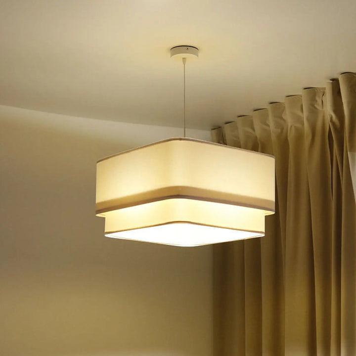 Suspension Luminaire | KWADRO DUO VELOUR (Blanc)