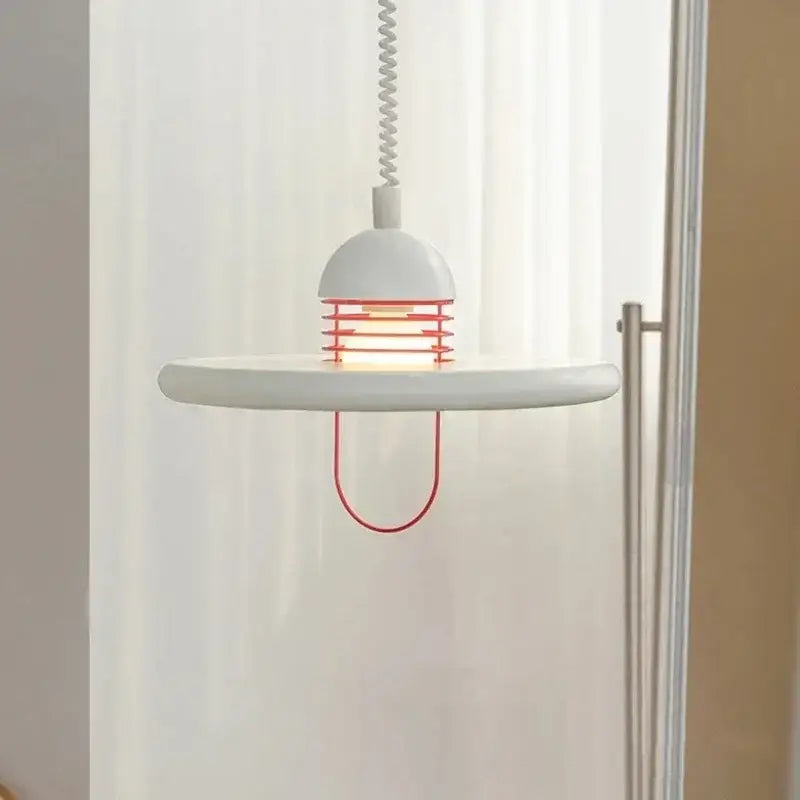 Suspension Luminaire Moderne Blanche Design Avec Câble Coloré