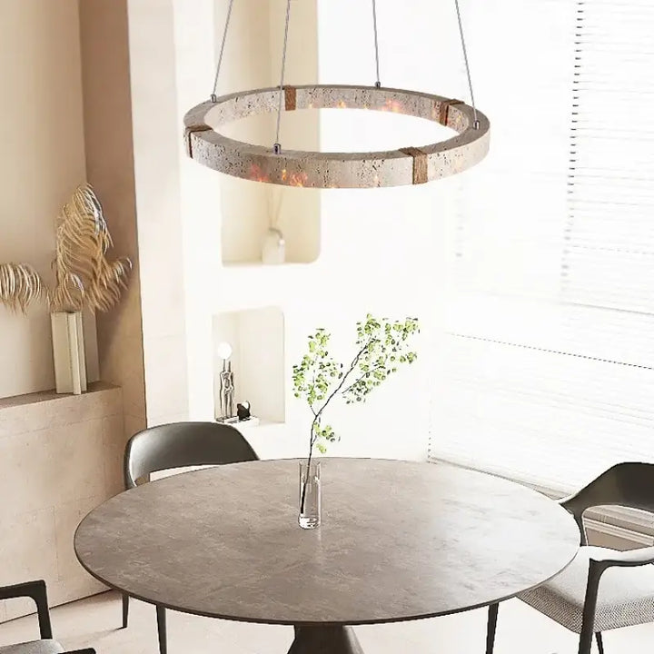 Suspension luminaire moderne en bois et métal design