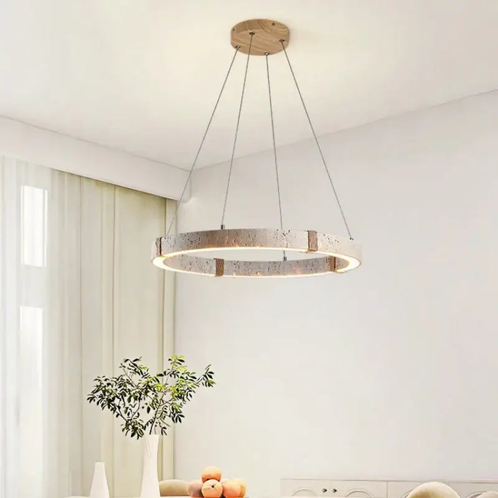 Suspension luminaire moderne en bois et métal design