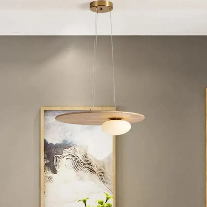Suspension luminaire moderne en bois au style épuré naturel