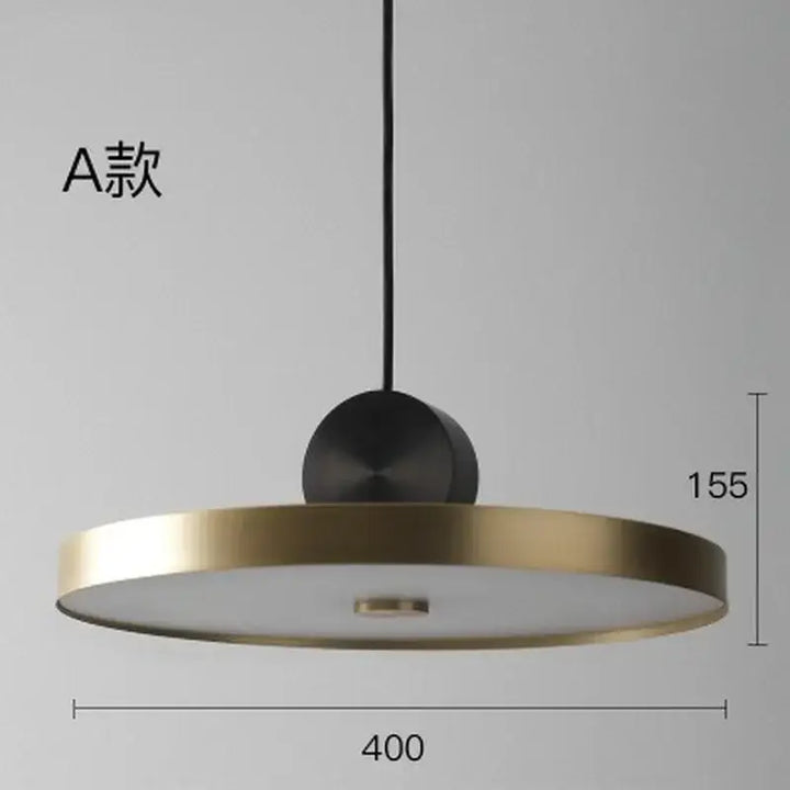 Suspension Luminaire Moderne Design Rond Noir Et Doré Style Chic