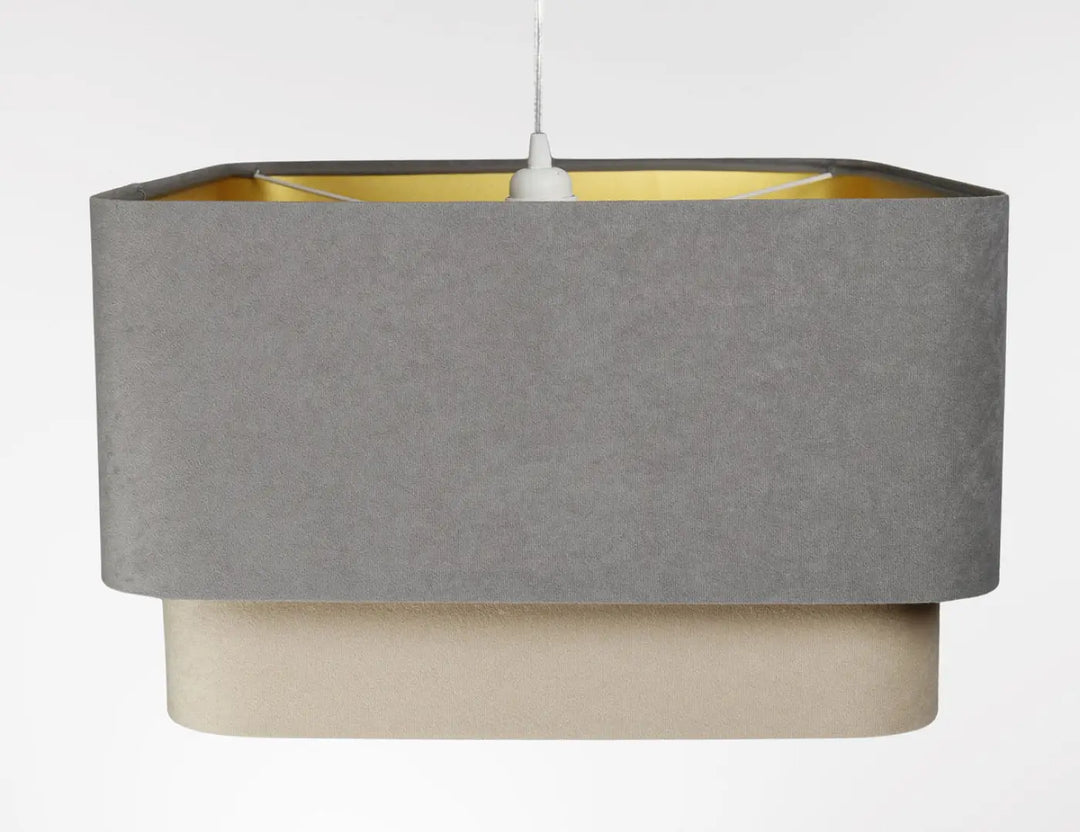 Suspension Luminaire | KWADRO DUO (Gris/Beige)