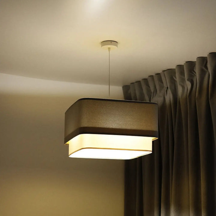 Suspension Luminaire | KWADRO DUO (Gris/Blanc)
