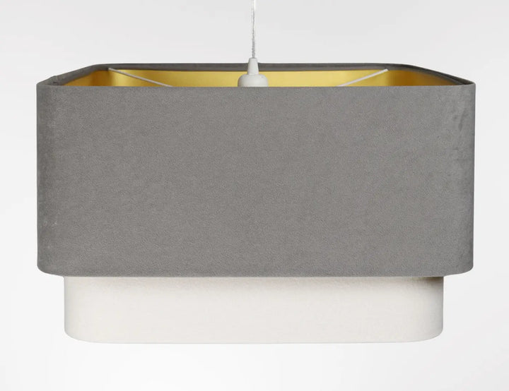 Suspension Luminaire | KWADRO DUO (Gris/Blanc)
