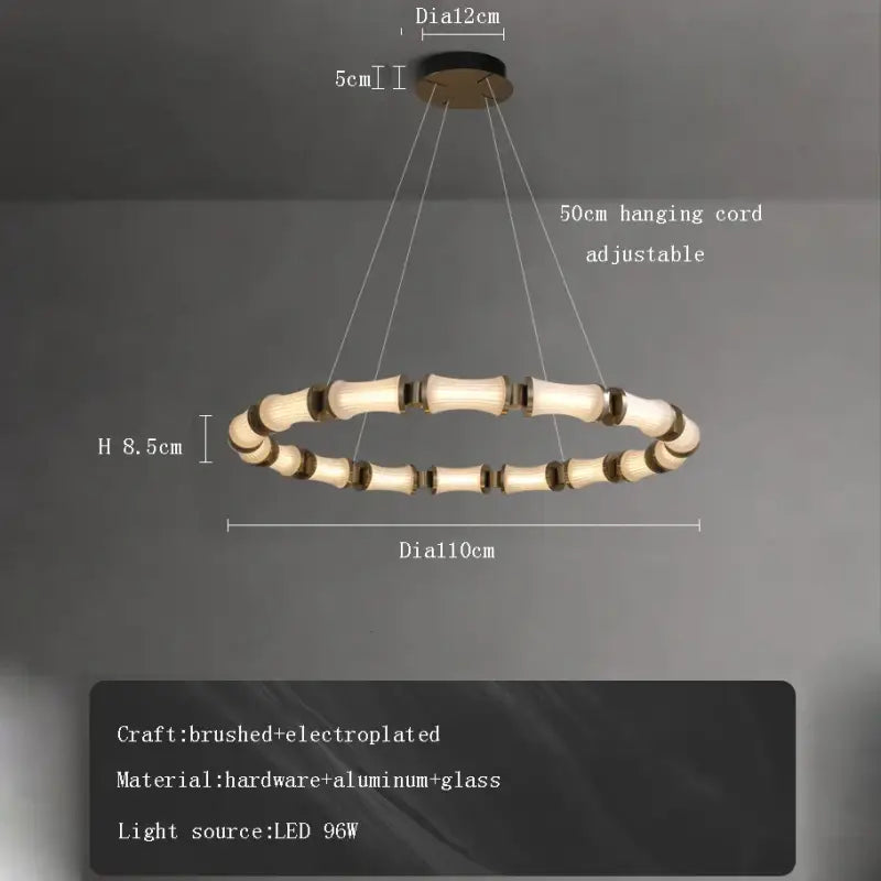Suspension luminaire moderne led design circulaire style