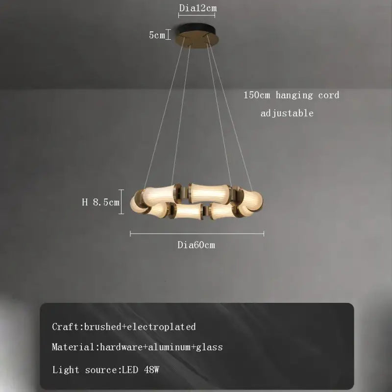 Suspension luminaire moderne led design circulaire style