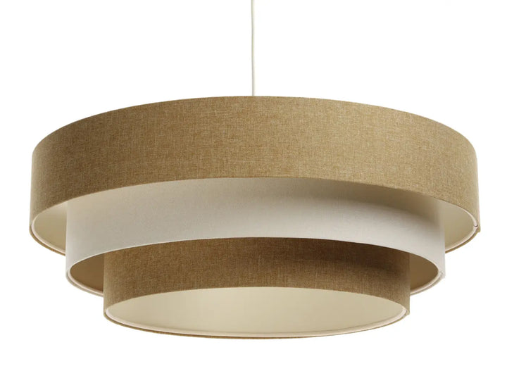 Pendant lamp Triniti BOHO ELEGANT – Mustard yellow/Creme/Ecru