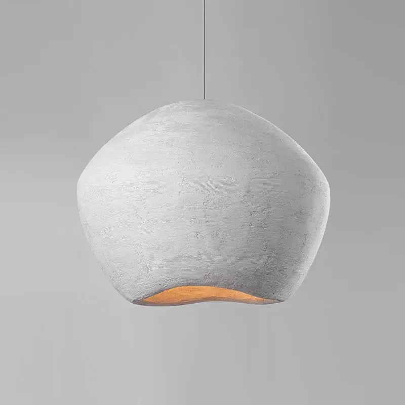 Suspension luminaire moderne en plâtre texturé blanc élégant