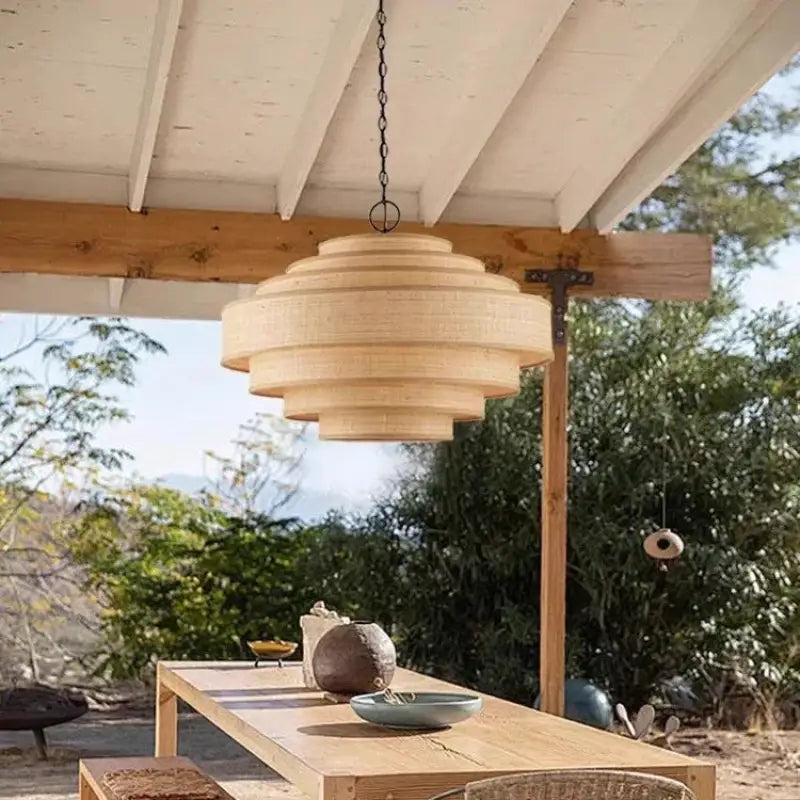 Suspension Luminaire Moderne En Rotin Naturel Design Élégant

