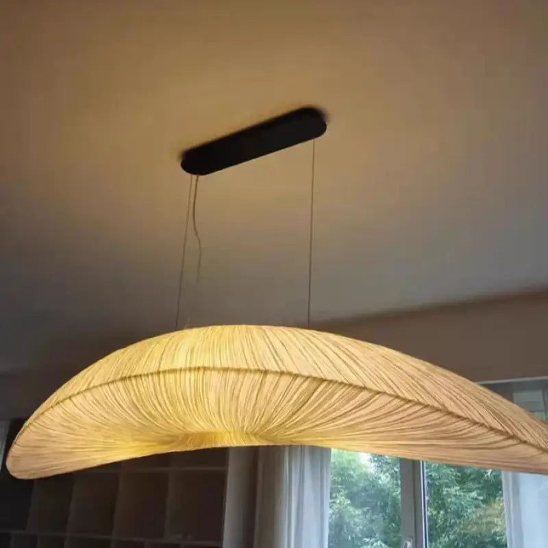 Suspension Luminaire Moderne Tissu Allongée Unique Élégance