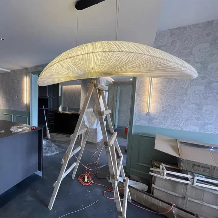 Suspension Luminaire Moderne Tissu Allongée Unique Élégance