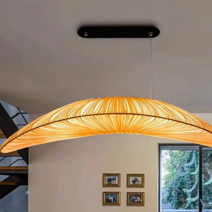 Suspension Luminaire Moderne Tissu Allongée Unique Élégance