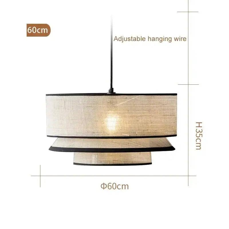 Suspension luminaire moderne en tissu blanc élégant