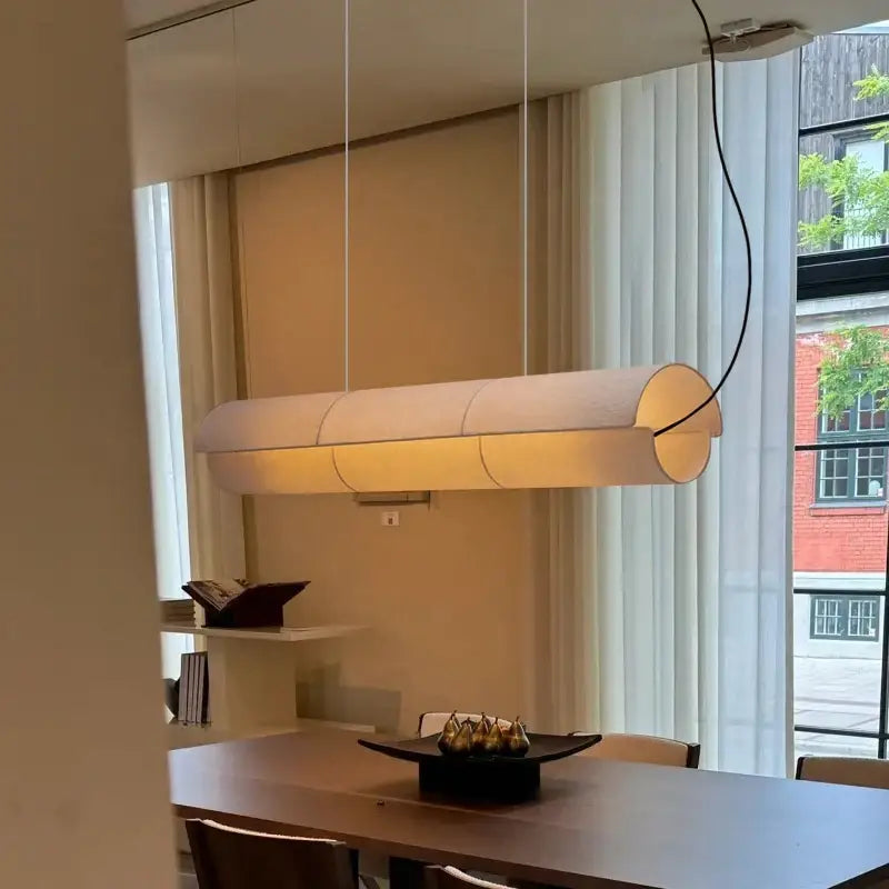Suspension luminaire moderne en tissu style épuré design