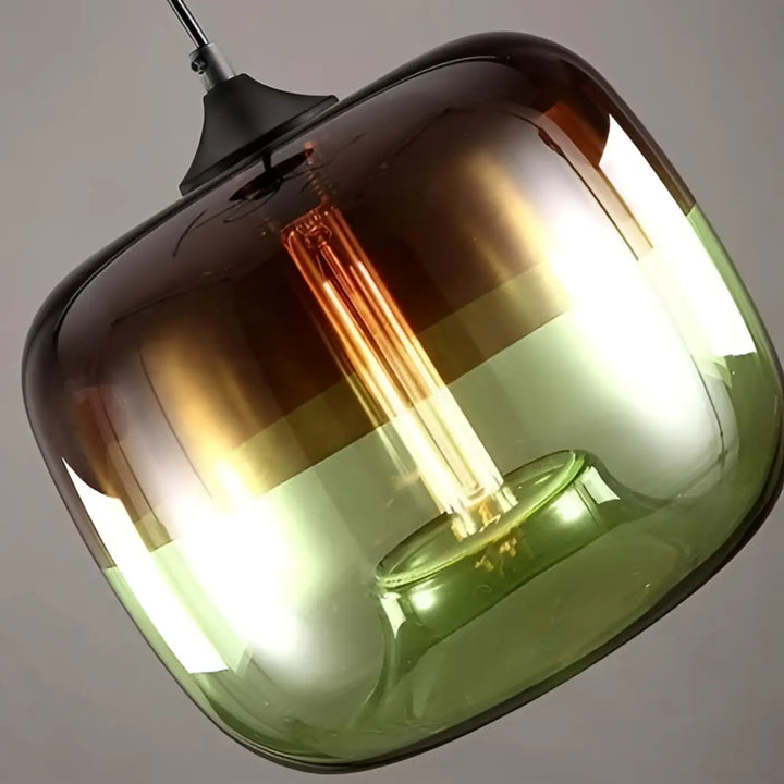 Suspension luminaire moderne en verre coloré design élégant