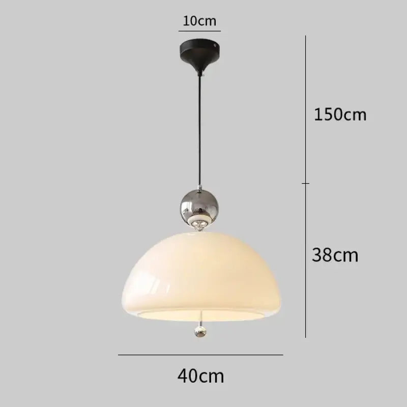 Suspension luminaire moderne en verre opalin élégant