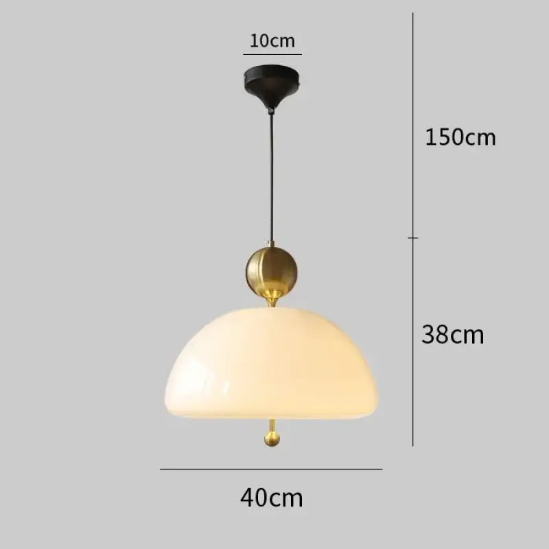 Suspension luminaire moderne en verre opalin élégant