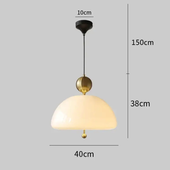 Suspension luminaire moderne en verre opalin élégant