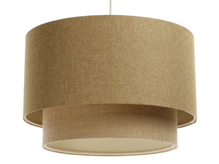 Pendant lamp Duo BOHO ELEGANT – Mustard yellow/Beige/Ecru