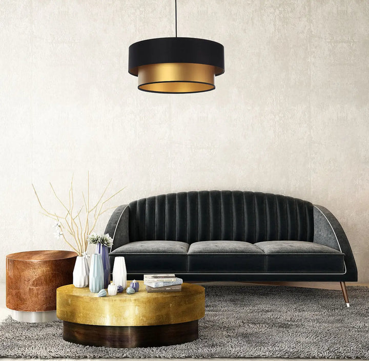 Suspension Luminaire | DUO (Noir/Doré)