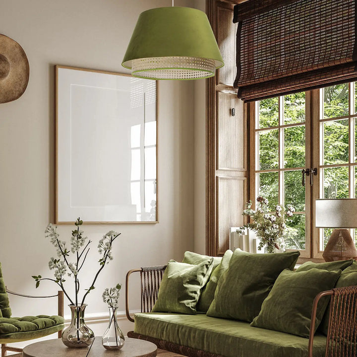 Suspension Luminaire | SENSEI RATTAN (OLIVE)