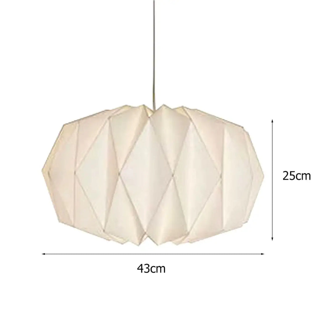Suspension luminaire origami papier blanc style scandinave
