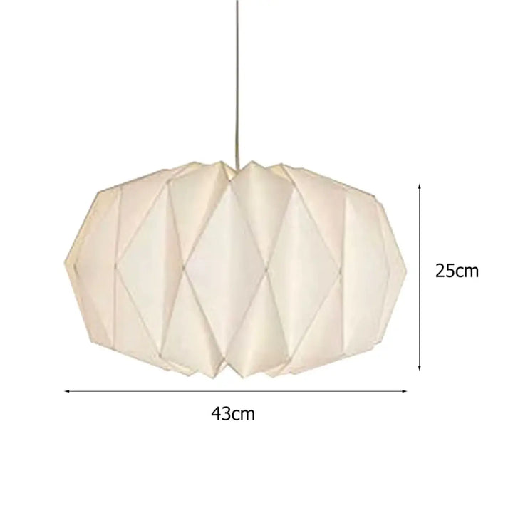 Suspension luminaire origami papier blanc style scandinave