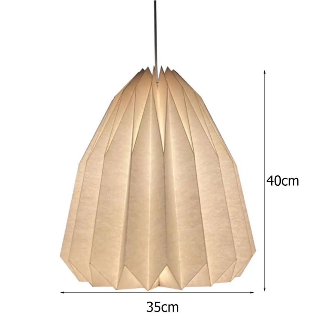 Suspension luminaire origami papier blanc style scandinave
