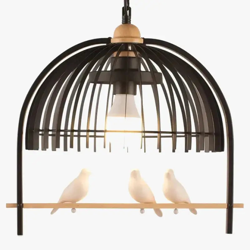 Suspension luminaire originale style cage à oiseaux scandinave