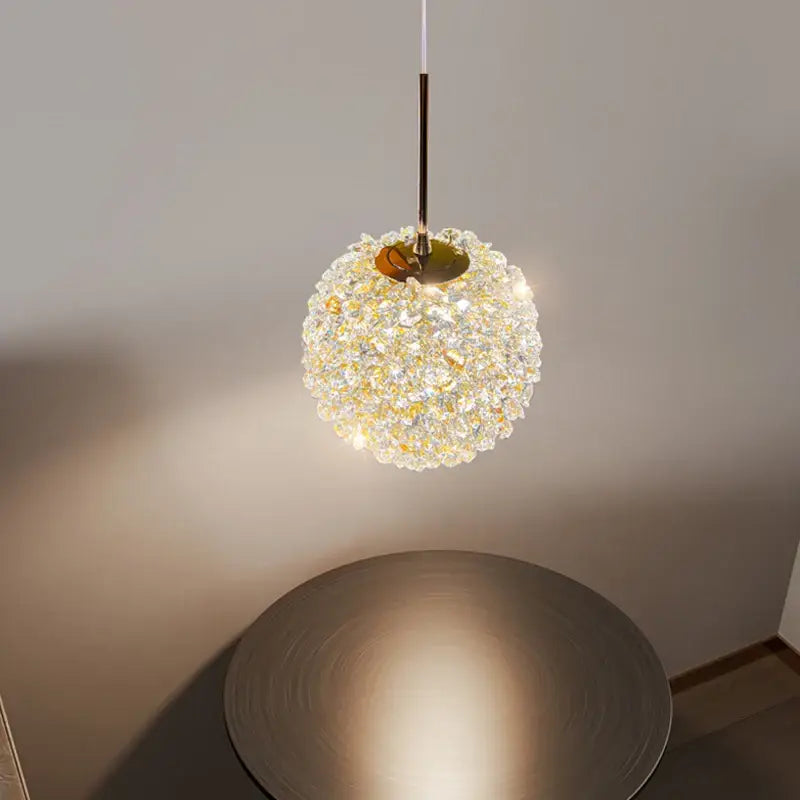 Suspension luminaire ronde à la lumière chaude pour chambre

