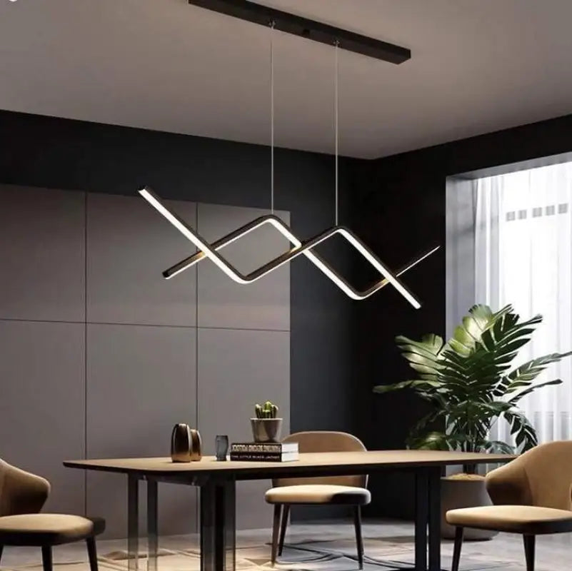 Suspension Luminaire Salon Barres Lumineuses Acrylique