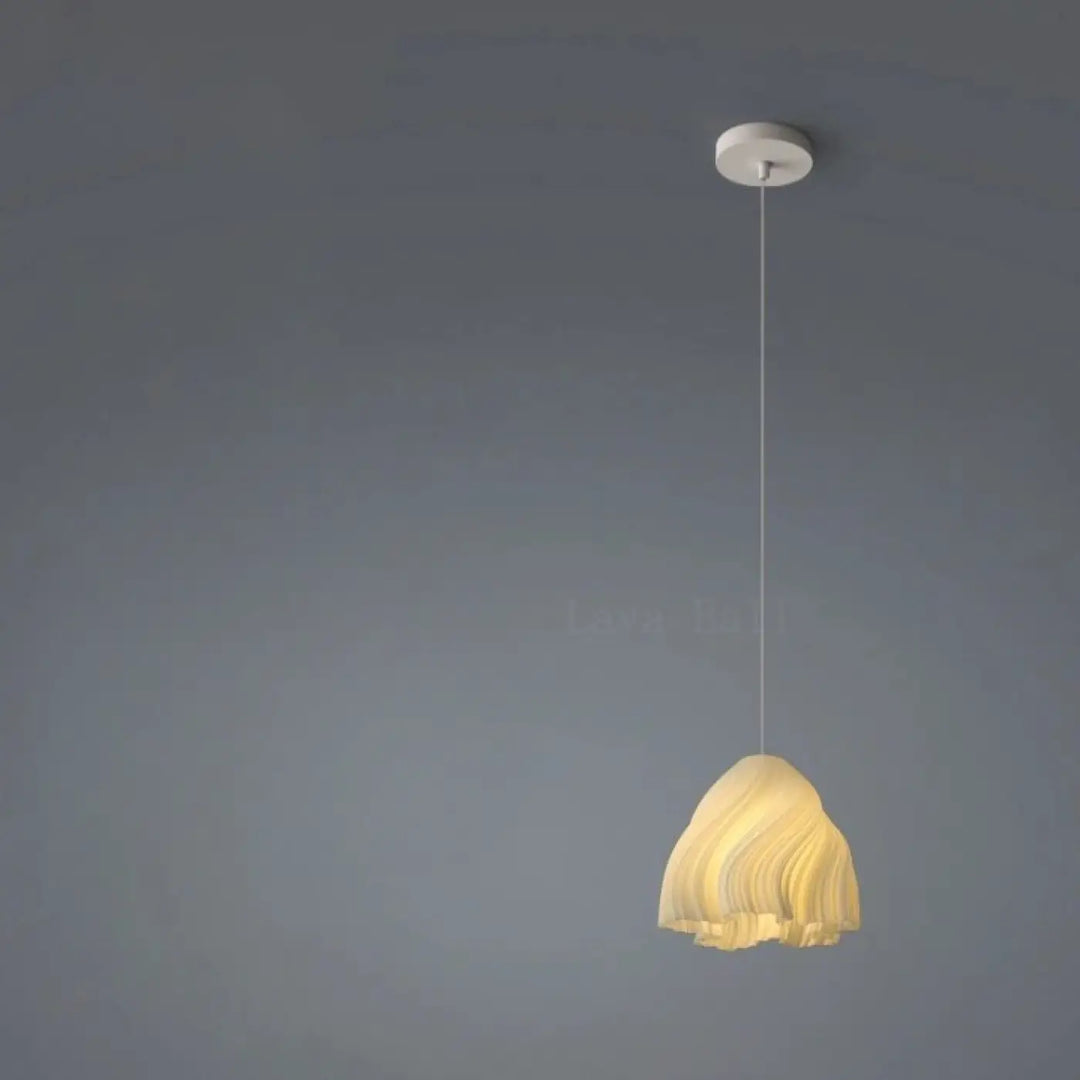 Suspension luminaire wavel type suspension avec abat-jour coquille organique blanc chaud pour chambre