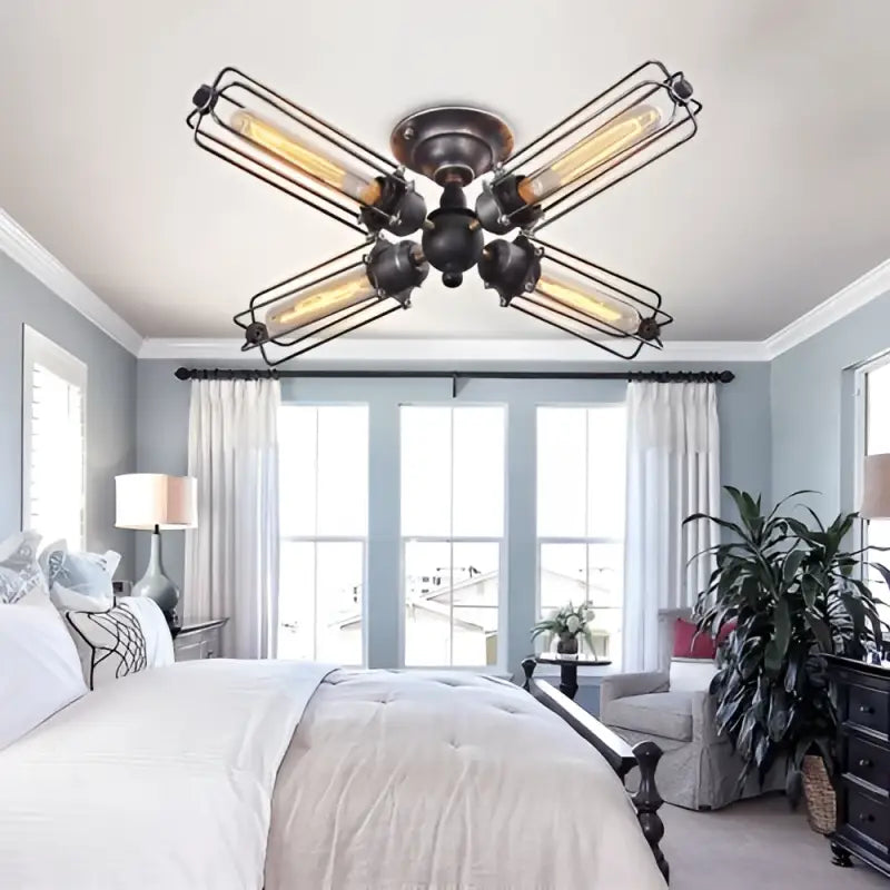 Suspension luminaire au style industriel design vintage verre