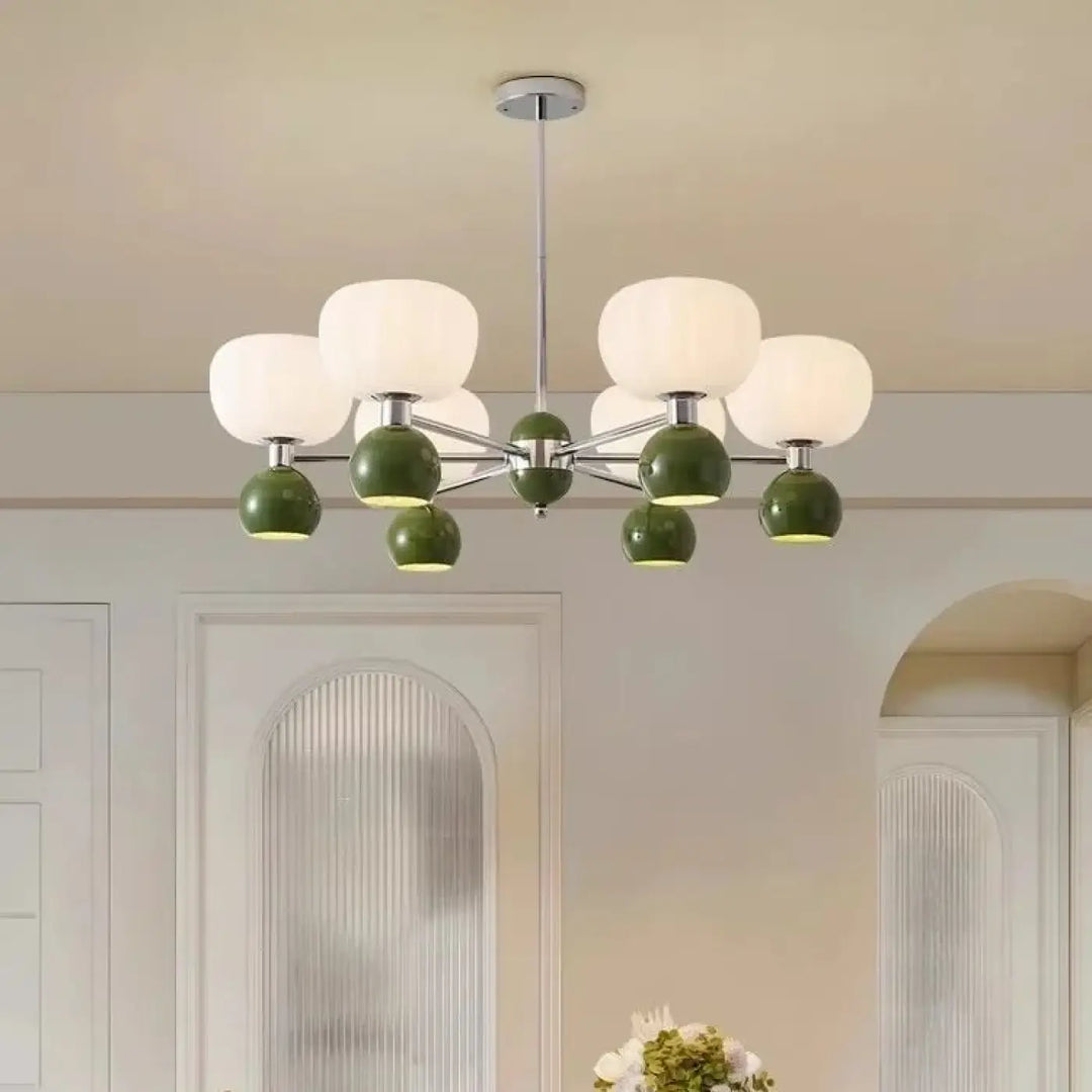 Suspension têtes moderne vert design écologique élan