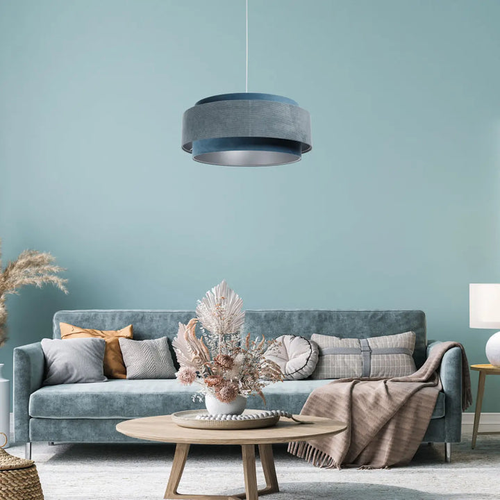 Suspension Luminaire | DOBLO CLASSIC (Bleu Clair/Argent)