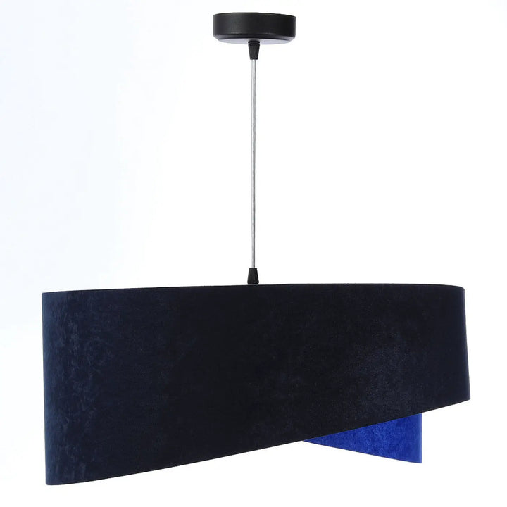 Suspension Luminaire | GALAXY VELOUR 50 cm (Bleu Marine/Bleu Indigo/Doré)