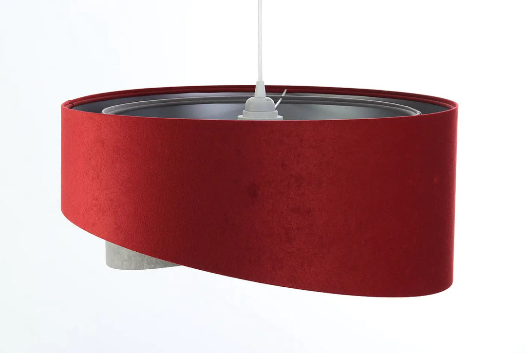 Suspension Luminaire | GALAXY VELOUR 50 cm (Bordeaux/Gris/Argent)