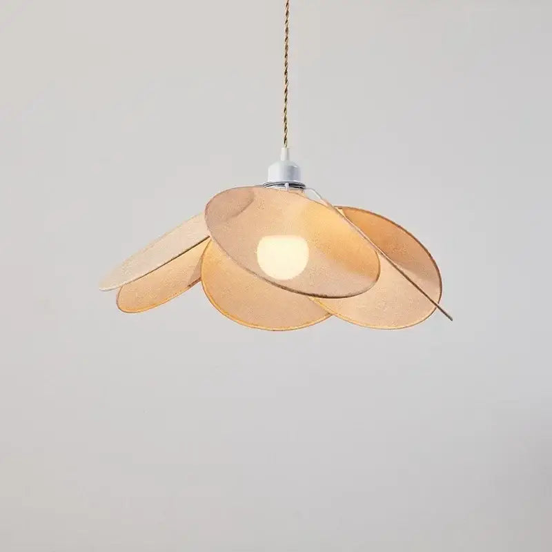 Suspension luminaire en tissu fleur style moderne raffiné
